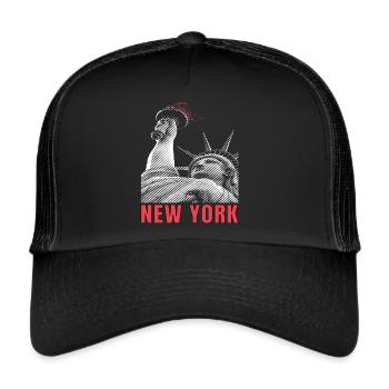 New York City Liberty Statue Manhattan États-Unis - Casquette trucker  - noir/noir - Devant