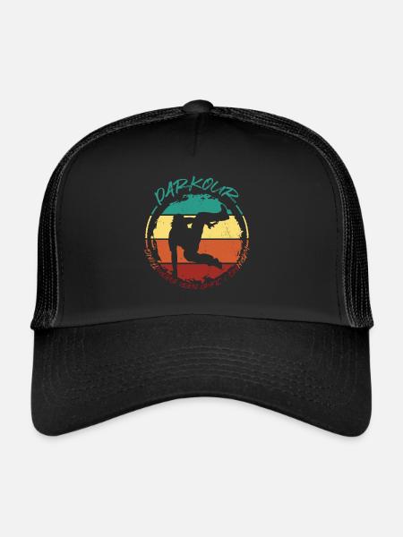 Crazy Parkour Freestyle Running Jumper City T - Trucker Cap - black/black - Front