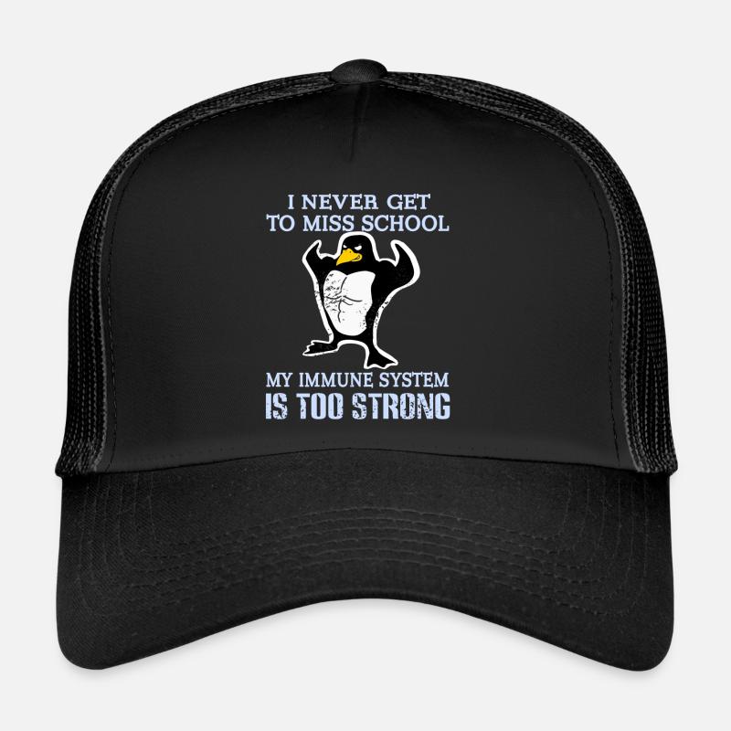 Mon système immunitaire est trop fort Étudiant drôle Casquette trucker 