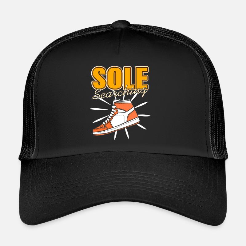 Sole Searching Retro Sneaker Head Designs Trucker Cap