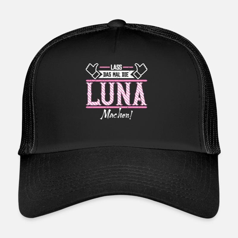Luna Geschenkidee Geschenk Geburtstag - Trucker Cap - Schwarz/Schwarz