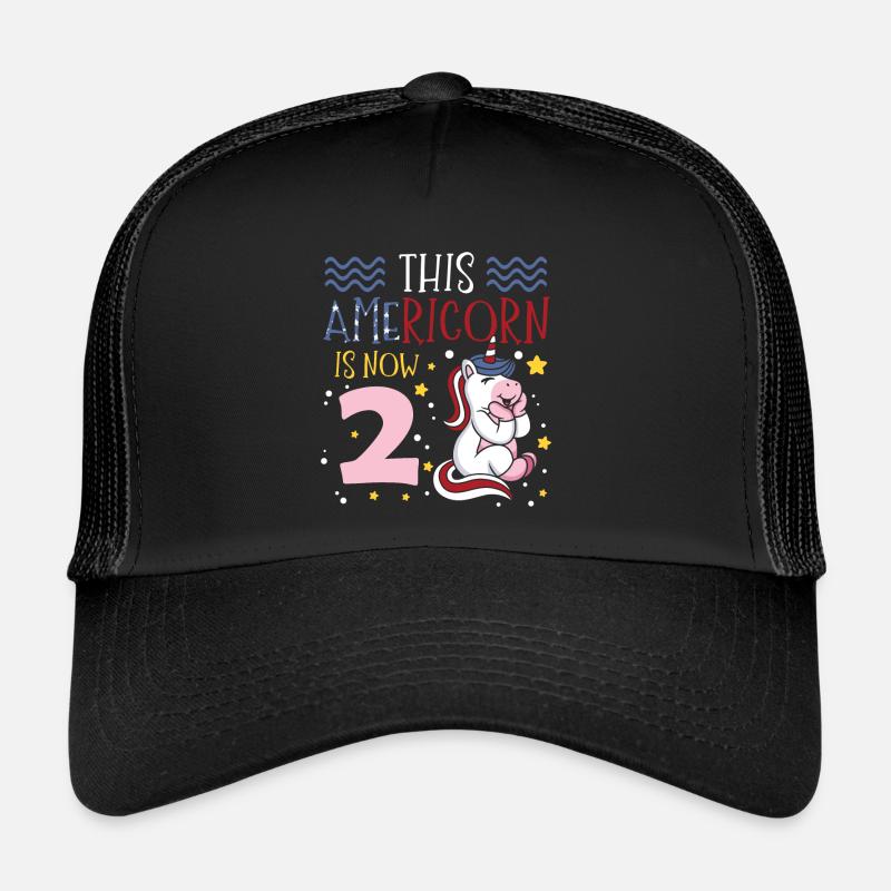 This Americorn is now 2 Unicorn Pony July 4th Trucker Cap