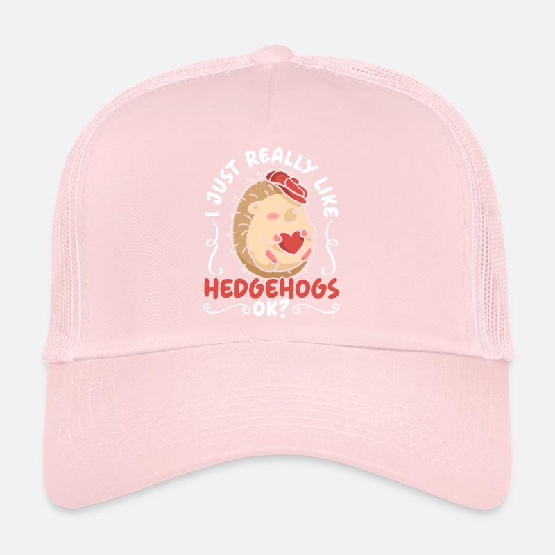 Ich mag einfach Igel ok Hedgie Tier Trucker Cap