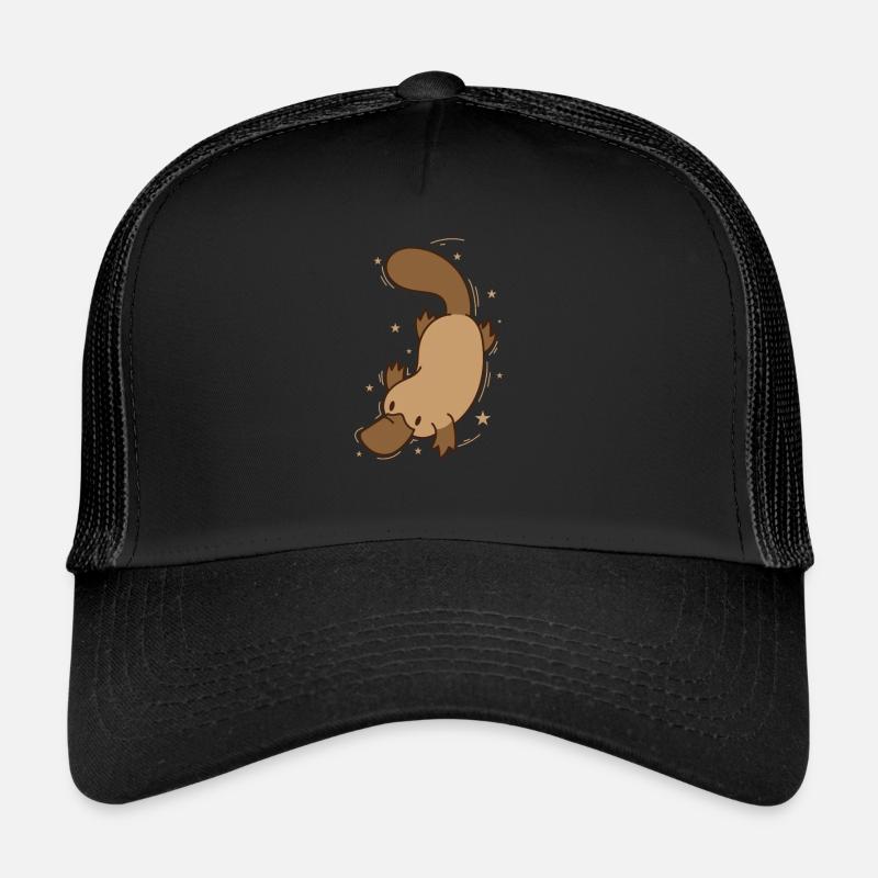 Schnabeltier beim Tauchen Australien - Trucker Cap - Schwarz/Schwarz