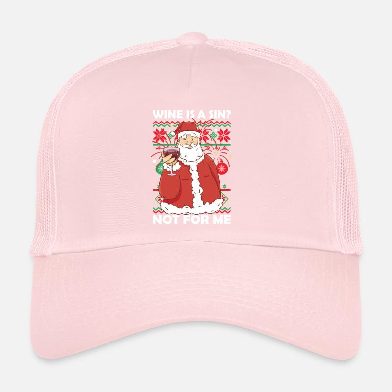 Le vin est un péché, pas pour moi Noël Noël Casquette trucker 