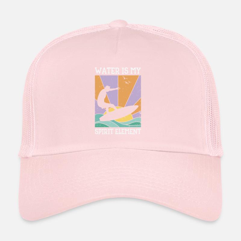 Wasserwelle Geist Element Ozean Surfer Trucker Cap