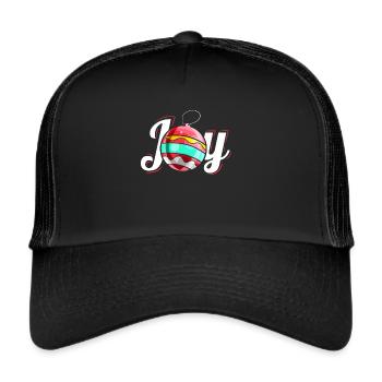 Christmas Ball Joy Logo For Christmas - Trucker Cap - black/black - Front