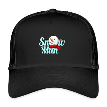 The Snowman Costume For Christmas - Trucker Cap - black/black - Front