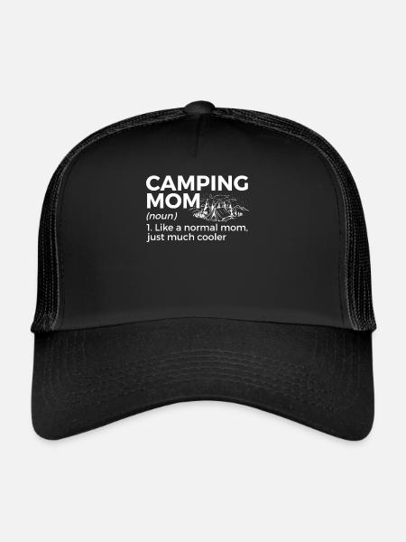 Camping Camping Camping-car - Casquette trucker  - noir/noir - Devant