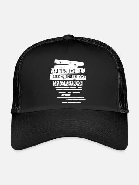 Blagues Mouvement de la paix Idée cadeau Paix - Casquette trucker  - noir/noir - Devant