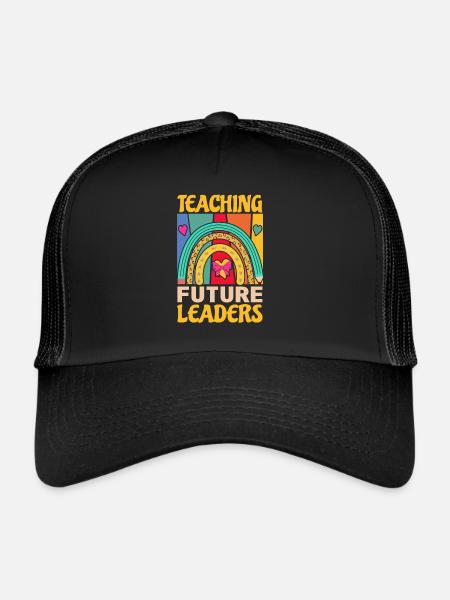 Enseignante au primaire Éducatrice de maternelle - Casquette trucker  - noir/noir - Devant