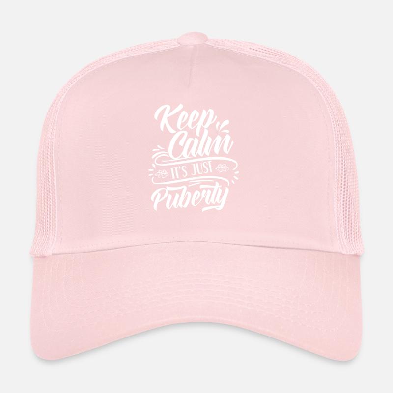 Restez calme Seule la puberté a grandi Casquette trucker 