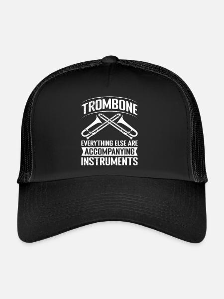Tout le reste est instruments d’accompagnement trombone - Casquette trucker  - noir/noir - Devant