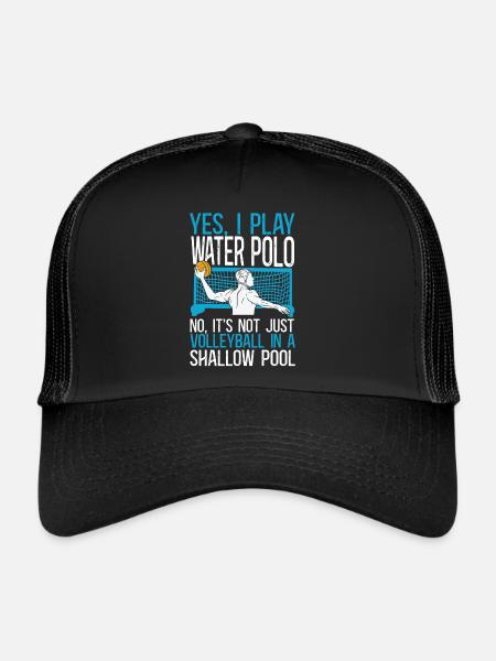 Water Polo Yes, I Play Water Polo - Trucker Cap - black/black - Front