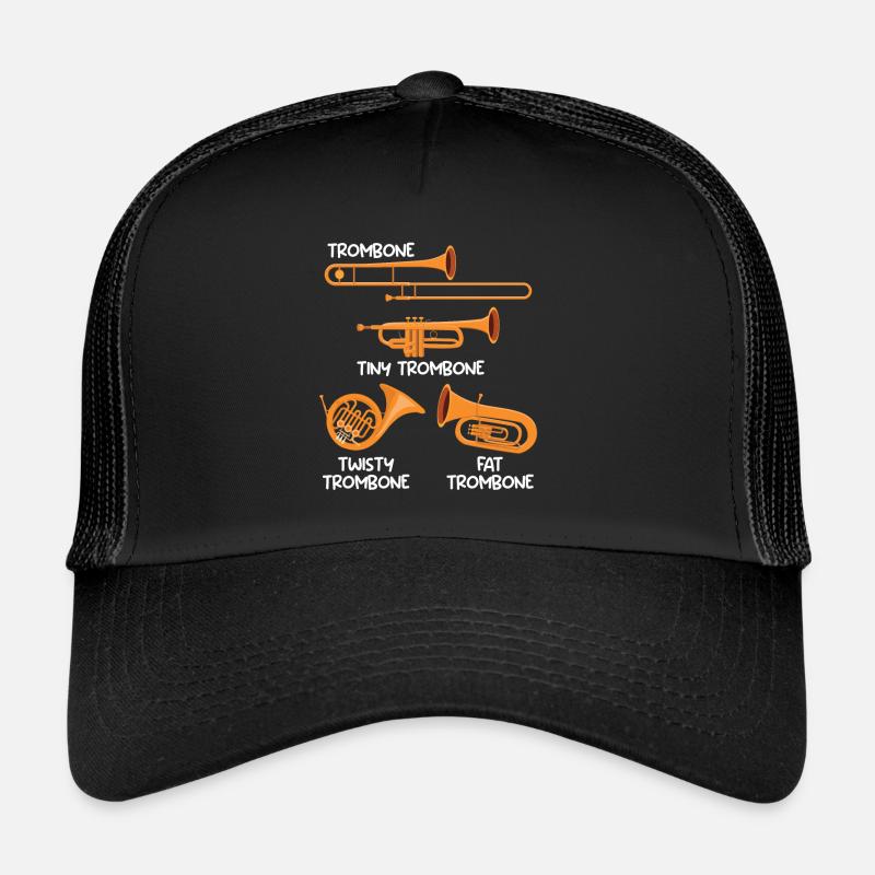 Petit Trombone Curvy Trombone Trombone Épais - Casquette trucker  - noir/noir