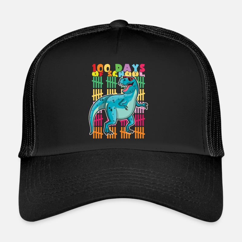École 100e jour dinosaure 100 jours d’école Casquette trucker 