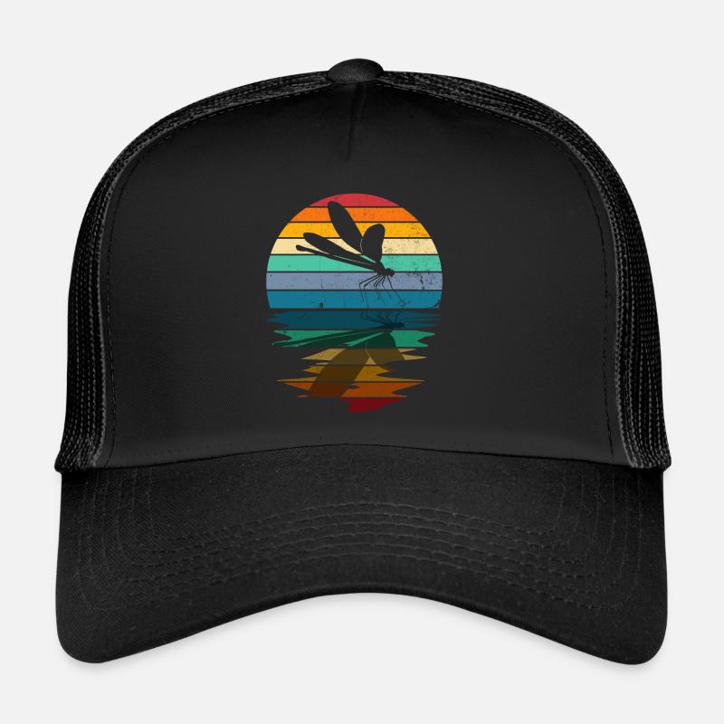 Dragonfly Damselfly Entomology Silhouette Trucker Cap