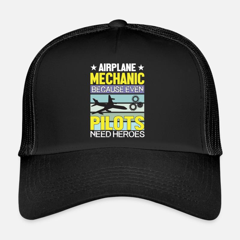 Flugzeugpilot Des Flugzeugmechanikers Trucker Cap