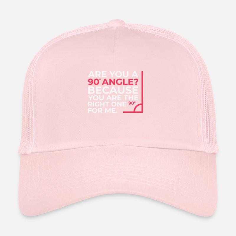 Mathématiques Angle droit Cheesy Pun Math Geek Casquette trucker 