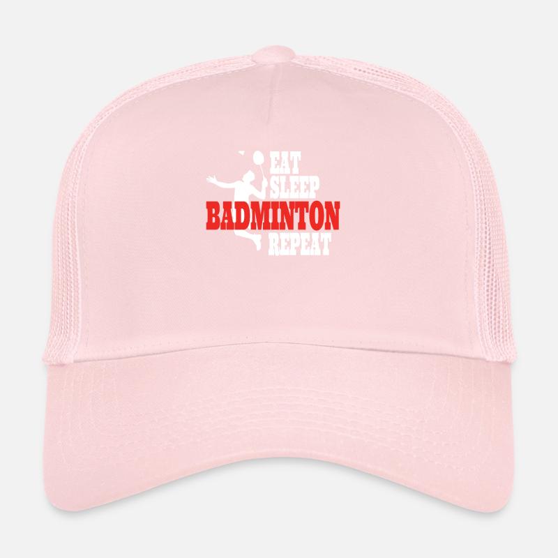 Badminton Player Gift Idea Design Trucker Cap