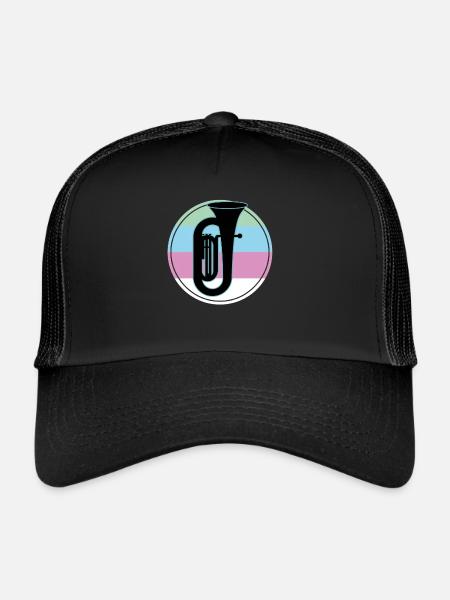 Joueur de tuba Tuba Instrument de musique - Casquette trucker  - noir/noir - Devant