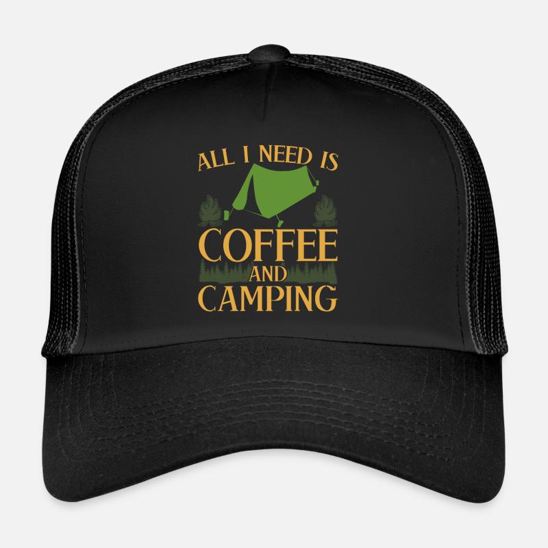 Camping Campen Coffee Zelten Zelt Camper Trucker Cap