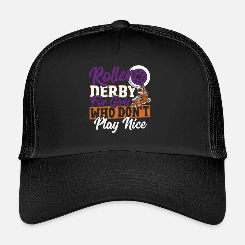Roller Skating Roller Derby Roller Skating Roller Roller Casquette trucker 