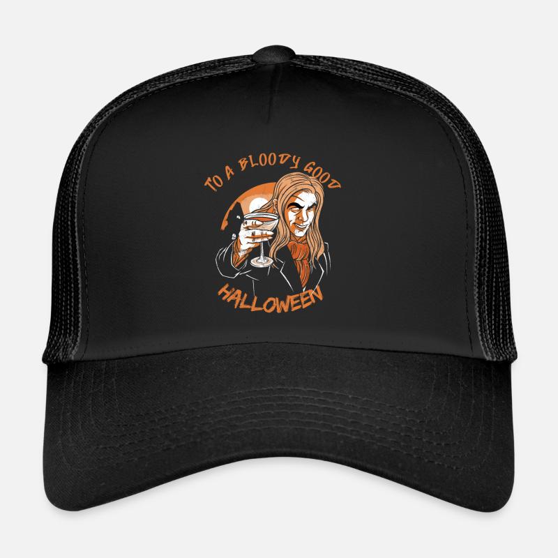 Halloween Vampire jeu de mots Dire Halloween Casquette trucker 
