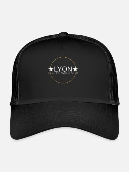 Dicton lyonnais - Casquette trucker  - noir/noir - Devant