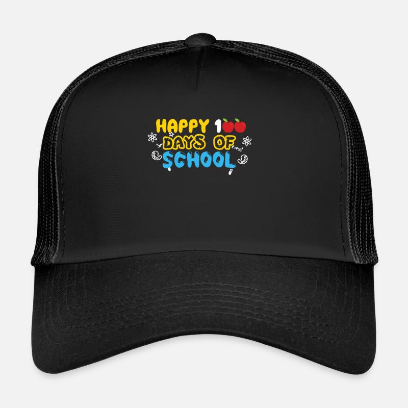 100e jour drôle de pomme heureux 100 jours d’école Casquette trucker 