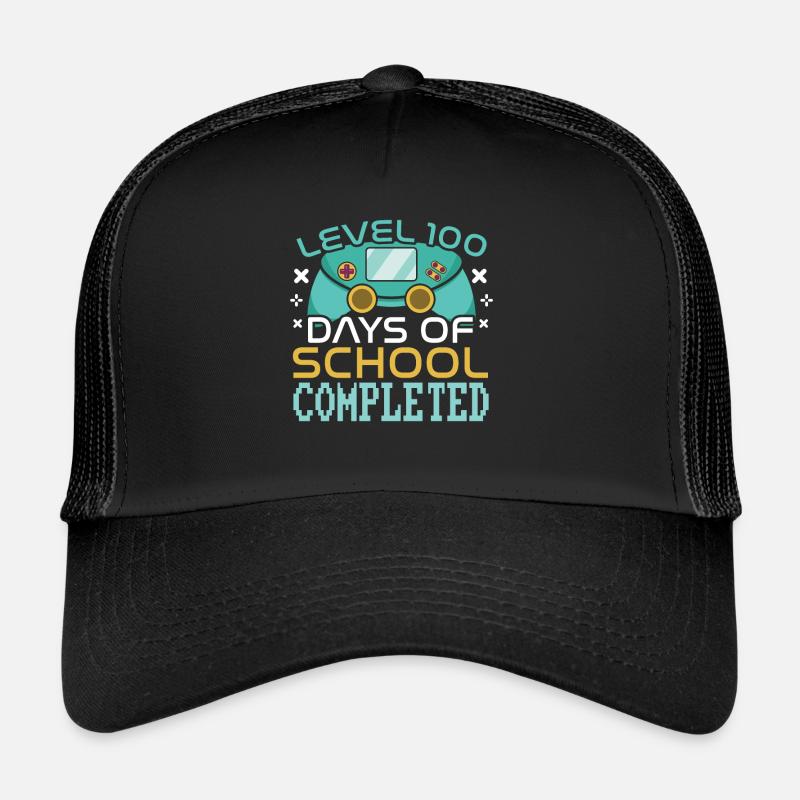 Niveau 100e jour terminé Jeu 100 jours d’école Casquette trucker 