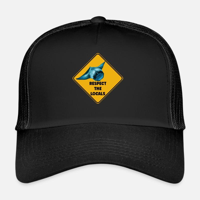 Panneau d’avertissement plongeur - Respectez les locaux Casquette trucker 