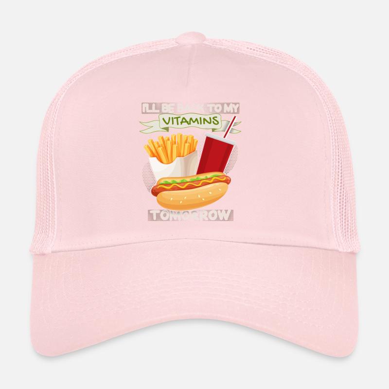 Malbouffe, restauration rapide, hot-dog drôle de dicton Casquette trucker 