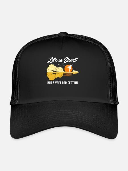 La vie est courte mais douce pour certaines guitares - Casquette trucker  - noir/noir - Devant