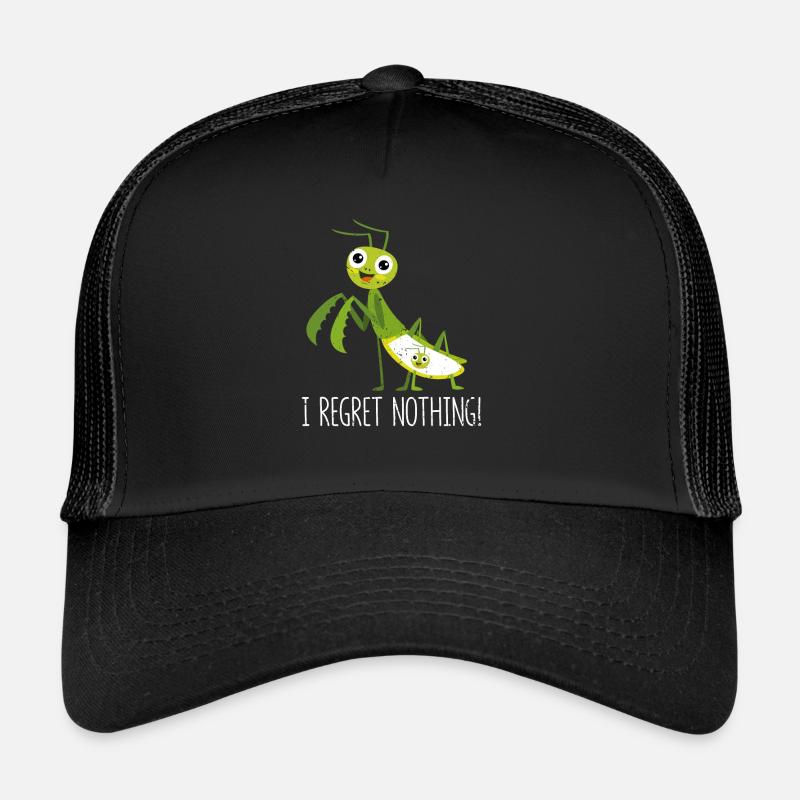 Je ne regrette rien de la mante religieuse insecte drôle Casquette trucker 