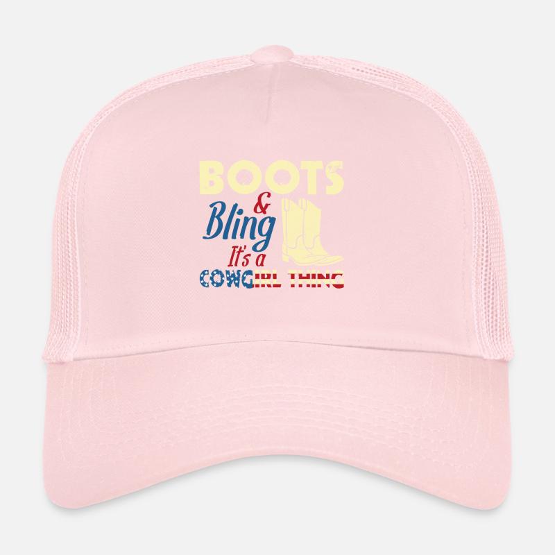 Western Lifestyle Boots Bling Trucker Cap