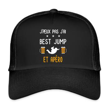 je peux pas best jump - Casquette trucker  - noir/noir - Devant