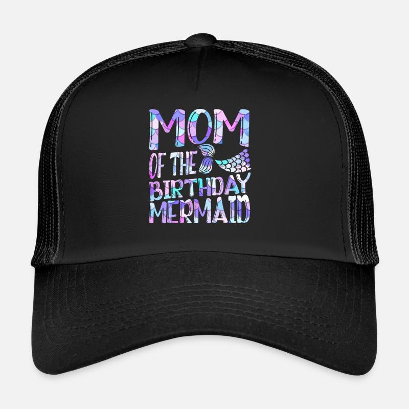 Maman De L’Anniversaire Sirène Mythique Créature Fin Casquette trucker 