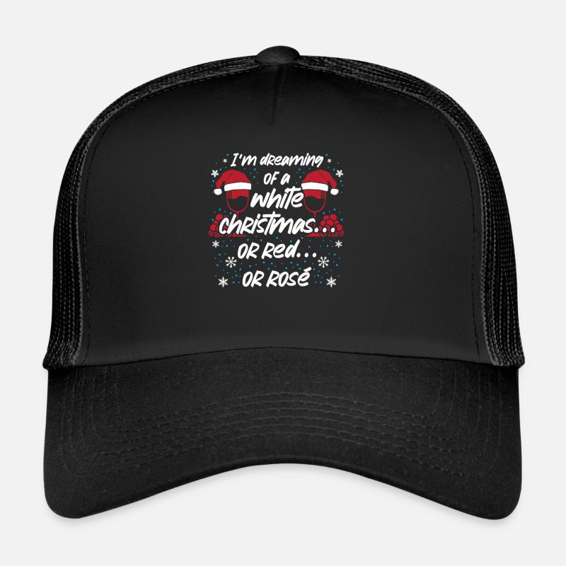 Vin de Noël Vin Vin Verre de vin Décoration de Noël Casquette trucker 