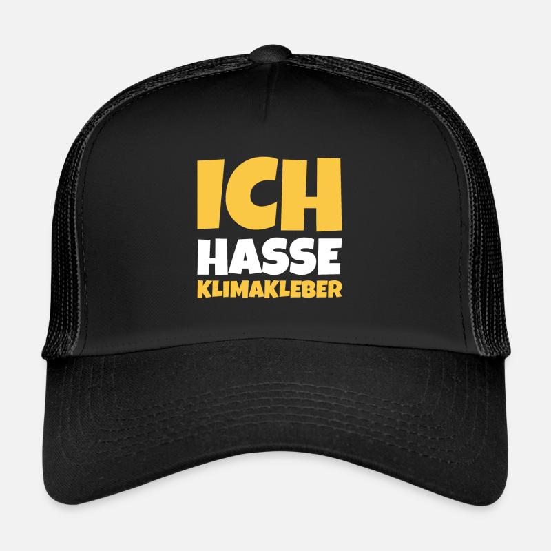 Straße ankleben Protest - Trucker Cap - Schwarz/Schwarz