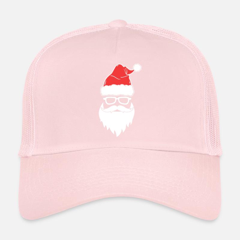 Cool Santa Claus face with glasses Trucker Cap