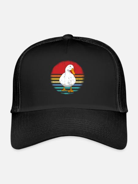 Retro Vintage Duck - Duck Lovers - Trucker Cap - black/black - Front