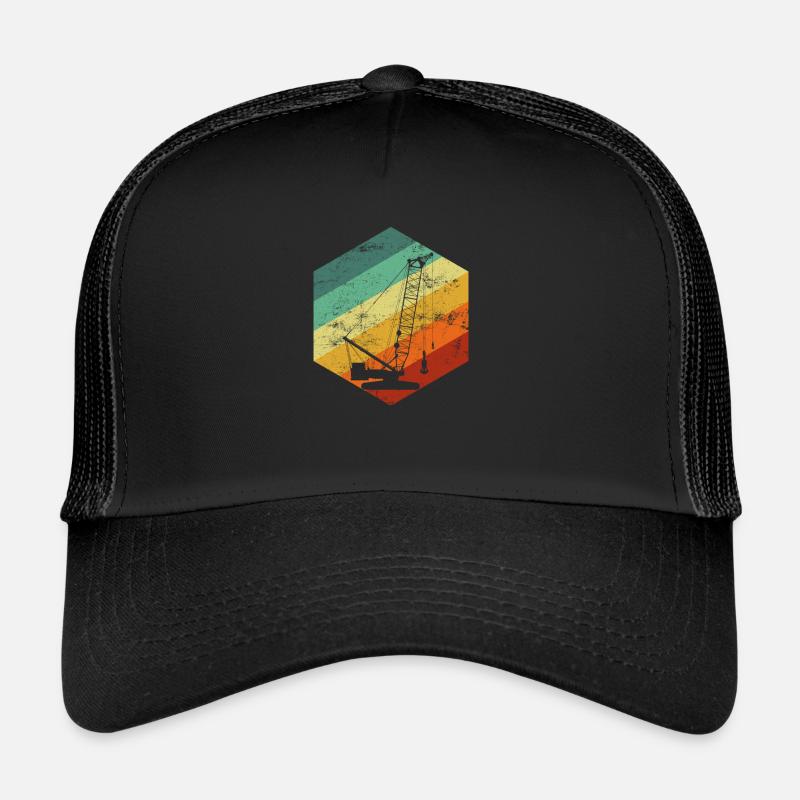 Crane operator american flag, crane operator Trucker Cap