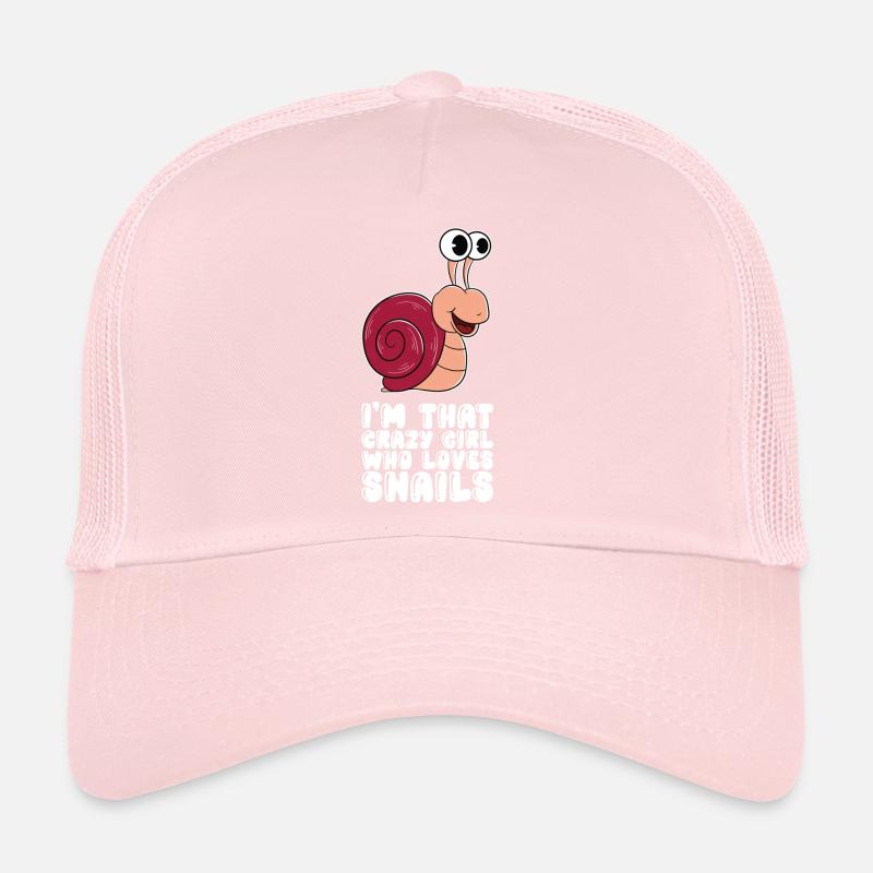 Ich Bin Das Verrückte Mädchen, Das Schnecken Liebt Trucker Cap