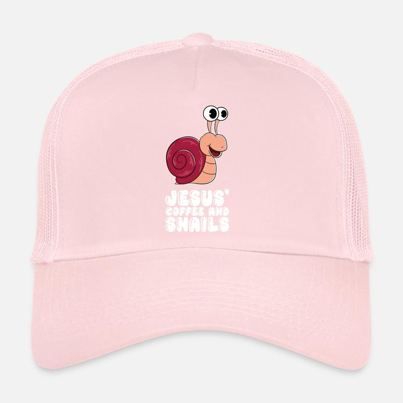 Jésus, le café et les escargots Casquette trucker 