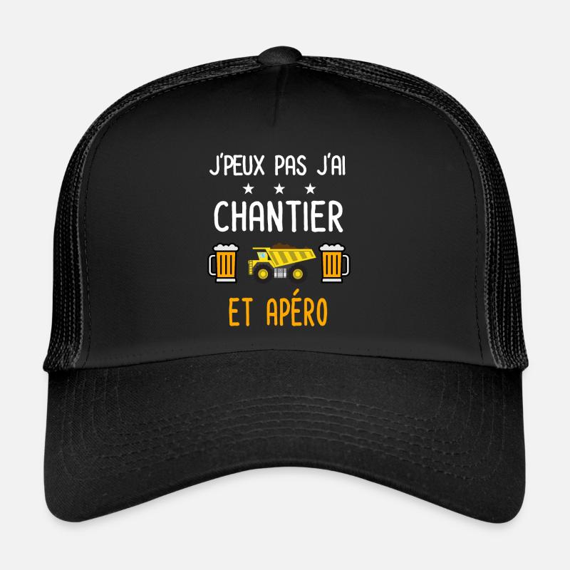 je peux pas chantier camion Casquette trucker 