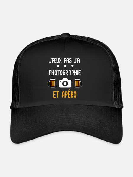 je peux pas photographie - Casquette trucker  - noir/noir - Devant