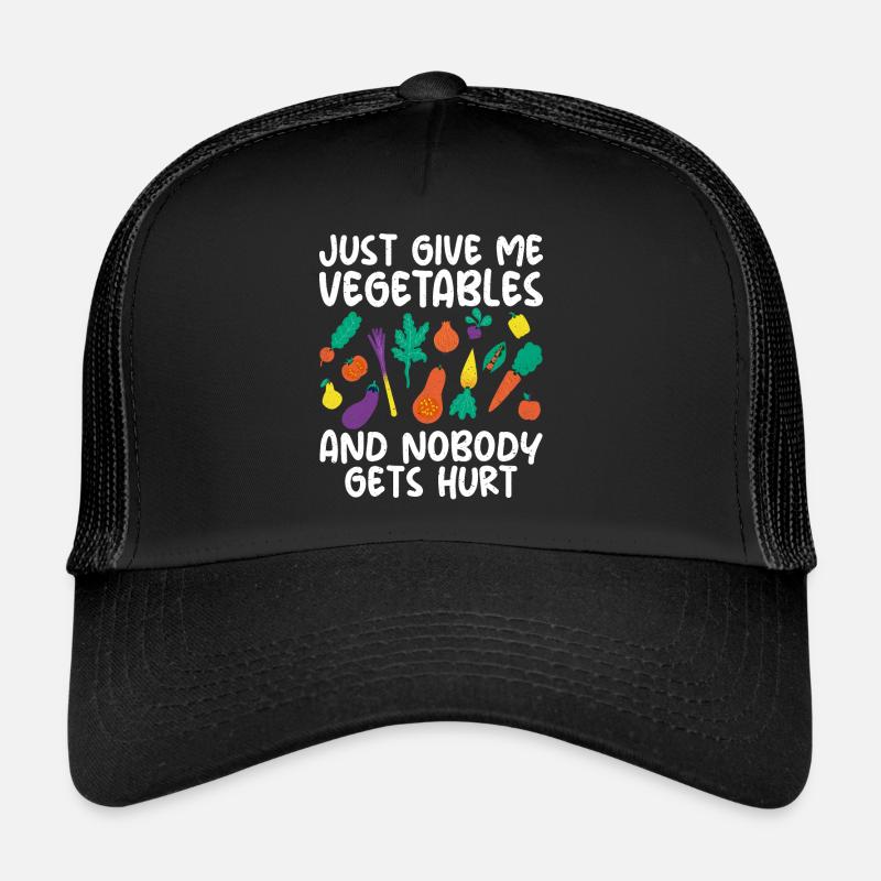 Vegetable Lover Vegetarian Gifts Trucker Cap