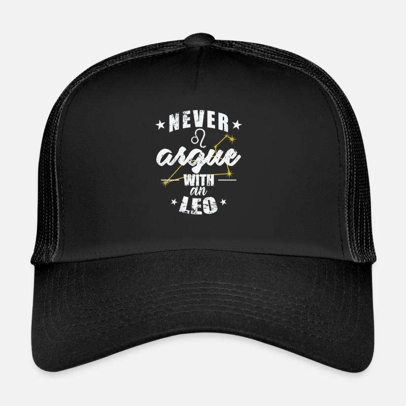 Signe du zodiaque Ne jamais se disputer avec un Lion Casquette trucker 
