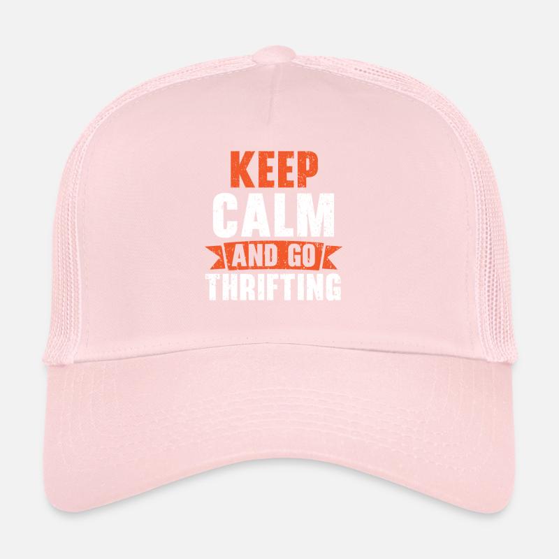 Keep Calm And Go Thrifting Queen Bargain Hunting Trucker Cap